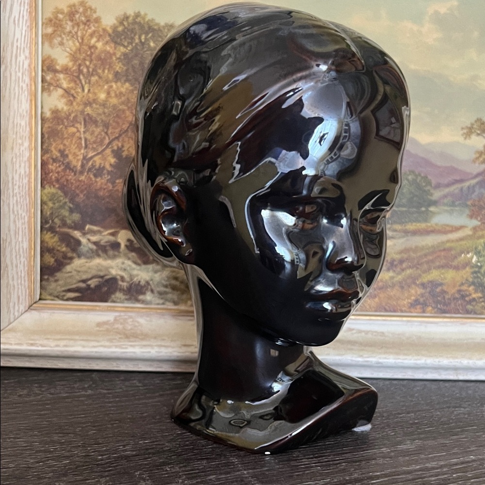 Glossy Ceramic Sculpture Perfect for Moody Decor.